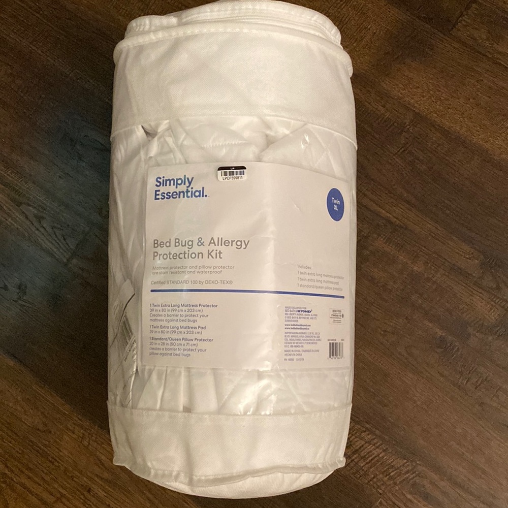 Simply Essential 3 Piece Bed Bug & Allergy Protection Kit ~Twin XL